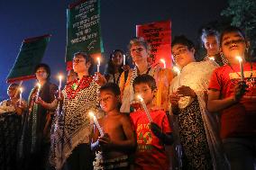 Pro Palestine Protest In Dhaka