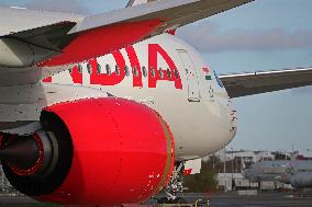 Airbus A350-941 at Toulouse airport before being delivered to Air India