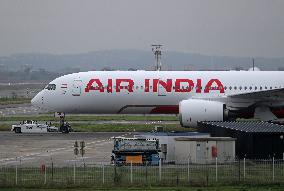 Airbus A350-941 at Toulouse airport before being delivered to Air India