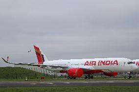 Airbus A350-941 at Toulouse airport before being delivered to Air India