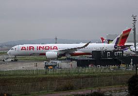 Airbus A350-941 at Toulouse airport before being delivered to Air India