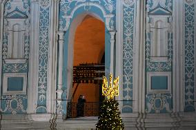 Christmas Tree At The Sofiyska Square In Kyiv