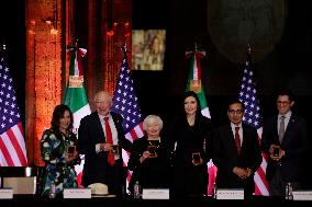 U.S. Treasury Secretary Janet Yellen Receives $20 Pesos Coin Commemorating 200 Years Of Diplomatic Relations Between Mexico And