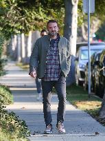 Ben Affleck Walks With His Son - LA