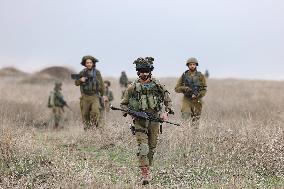 MIDEAST-GOLAN HEIGHTS-MILITARY DRILL