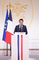 President Macron Meets With The Research Community - Paris