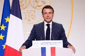 President Macron Meets With The Research Community - Paris