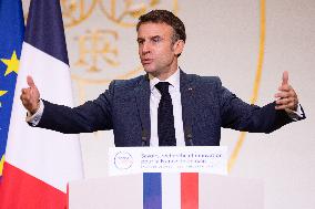 President Macron Meets With The Research Community - Paris