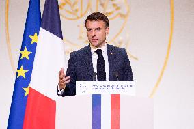 President Macron Meets With The Research Community - Paris