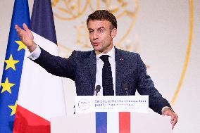 President Macron Meets With The Research Community - Paris