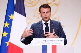 President Macron Meets With The Research Community - Paris