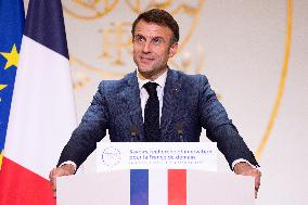 President Macron Meets With The Research Community - Paris