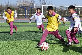 School Soccer Training in Handan