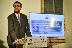 Press Conference On A Food Waste Collection And Recycling Plan - Paris