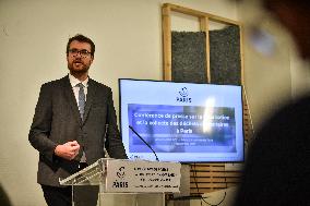 Press Conference On A Food Waste Collection And Recycling Plan - Paris