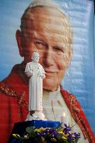 Relics of Pope Saint John Paul II at St Nicholas Church in Kyiv