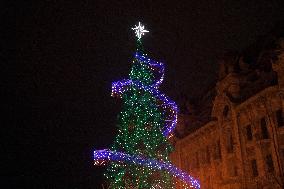 Lighting of Christmas tree in Odesa