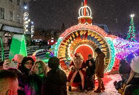 Christmas Iluminations In Warsaw