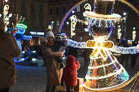 POLAND-WARSAW-LIGHTING INSTALLATIONS