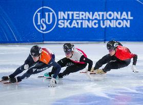 (SP)CHINA-BEIJING-SHORT TRACK SPEED SKATING-ISU WORLD CUP-MEN'S 500M(CN)