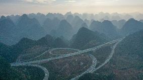 Rural Highway in Qianxinan