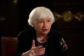 Janet Yellen, US Treasury Secretary  Press Conference In Mexico City