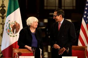 Janet Yellen, US Treasury Secretary  Press Conference In Mexico City