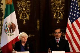 Janet Yellen, US Treasury Secretary  Press Conference In Mexico City