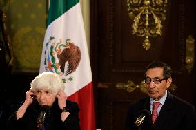 Janet Yellen, US Treasury Secretary  Press Conference In Mexico City