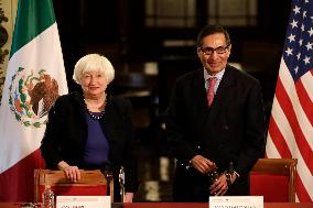 Janet Yellen, US Treasury Secretary  Press Conference In Mexico City