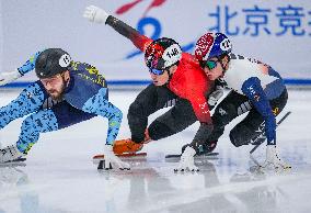 (SP)CHINA-BEIJING-SHORT TRACK SPEED SKATING-ISU WORLD CUP-MEN'S 500M(CN)