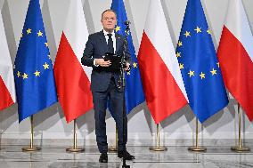 Donald Tusk Press Conference - Warsaw