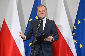 Donald Tusk Press Conference - Warsaw