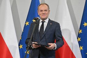 Donald Tusk Press Conference - Warsaw