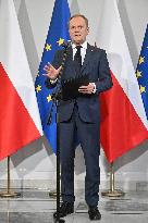 Donald Tusk Press Conference - Warsaw