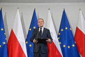 Donald Tusk Press Conference - Warsaw