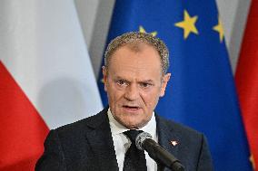 Donald Tusk Press Conference - Warsaw