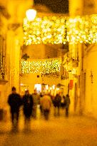 Christmas Lights In Lecce, Italy