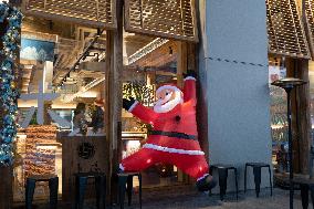Christmas Decorations Along Nanjing Road in Shanghai