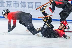 (SP)CHINA-BEIJING-SHORT TRACK SPEED SKATING-ISU WORLD CUP-MEN'S 500M FINAL