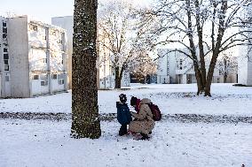 Snow In Stuttgart, Baden Wuttemberg