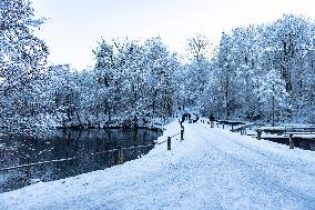 Snow In Stuttgart, Baden Wuttemberg