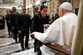 Pope Francis Audience With Delegation Of The Italian Air Force