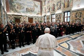 Pope Francis Audience With Delegation Of The Italian Air Force