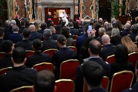 Pope Francis Audience With Delegation Of The Italian Air Force