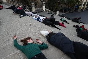 Artists perform in favor of Palestine and against Israel's attack on Gaza - Barcelona