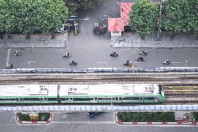 VIETNAM-HANOI-TRANSPORTATION-URBAN ELEVATED RAILWAY