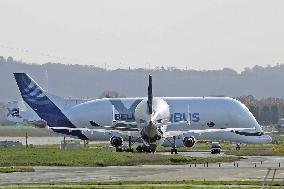 Diverse Airbus Beluga at Toulouse Airport