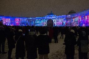RUSSIA-ST. PETERSBURG-STATE HERMITAGE MUSEUM-ANNIVERSARY-LIGHT SHOW