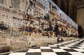 The largest Lego lenticular mosaic exhibited at Holy Spirit church - Bergamo